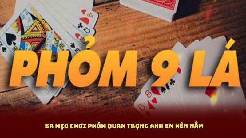 Ba Mẹo Chơi Phỏm Quan Trọng Anh Em Nên Nắm